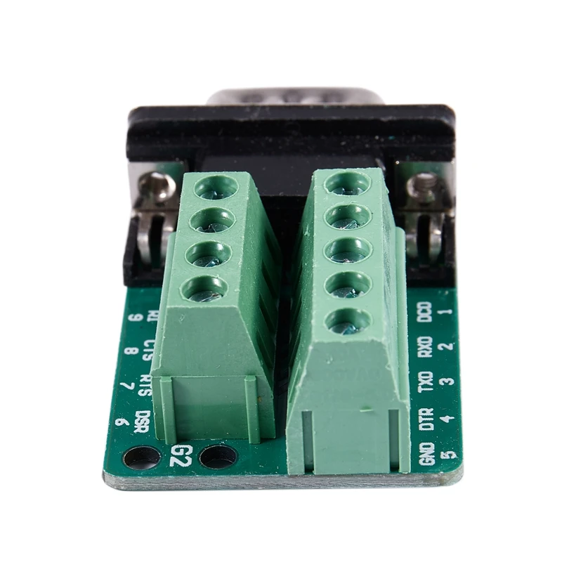 Hot 3C-DB9 D-SUB 9 Pin Male Adapter RS232 to Terminal Connector Signal Module Green | Мобильные телефоны и аксессуары