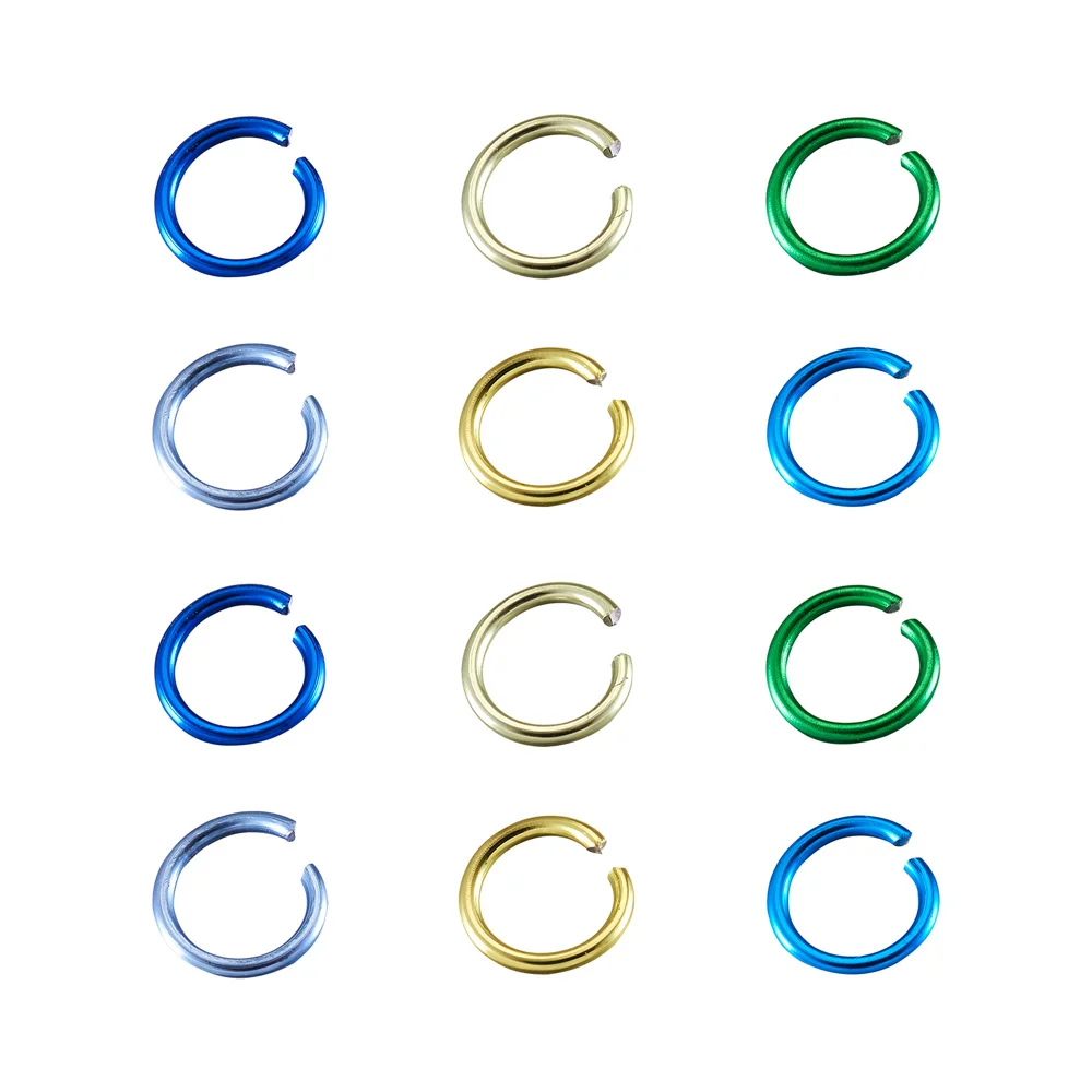 6 Цвета Алюминиевой Проволоки Одной Петли Горячей Открыть Перейти Сплит Кольца