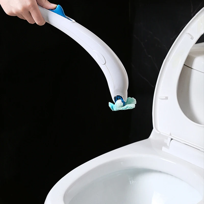 Одноразовая щетка для унитаза можно выбросить без мертвых углов туалет с