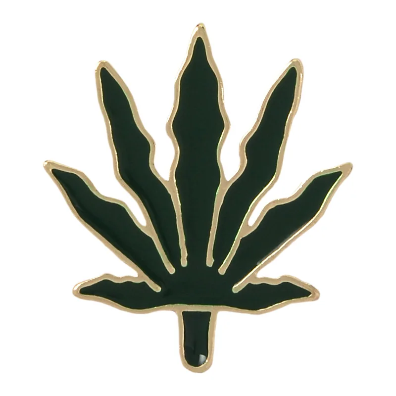 Зеленая фотоэмаль сплав кленовые листья сосна игла лист рубашка лацкан булавки