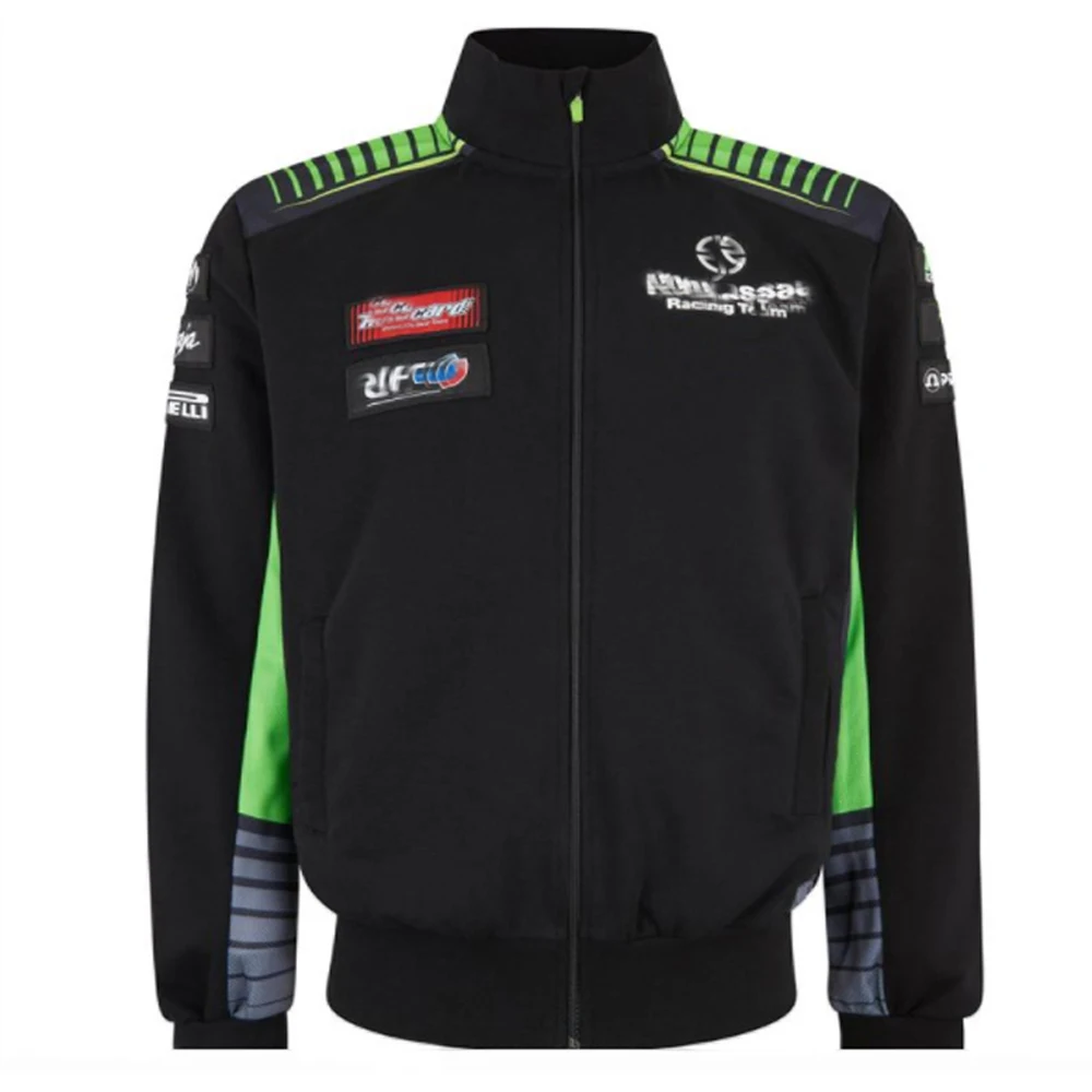 Ветрозащитная Мужская толстовка для мотоциклистов kawasaki, куртка с капюшоном для гонок, езды на мотоцикле, куртки для мужчин с перекрестной молнией, трикотажная толстовка, пальто