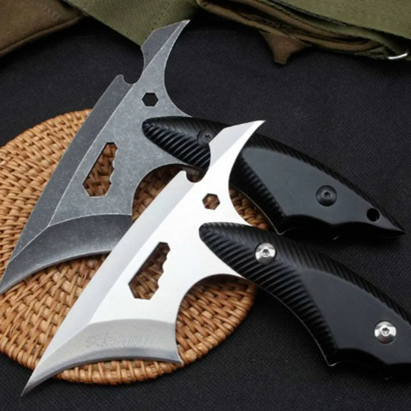 

Outdoor Black Axes MiniKnifeTomahawk Machete Tactical Hunting Survival Axe Knife Fighting Portable Camping with Nylon Sheath