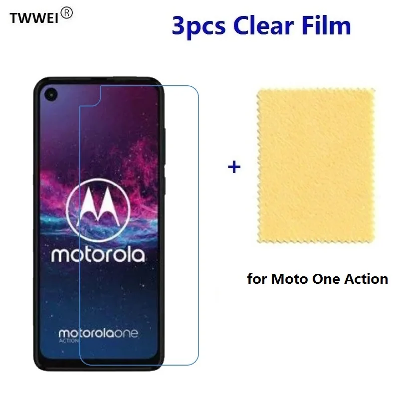 Пластиковая защитная пленка для Moto One Action мобильный телефон 3 шт. на один зум