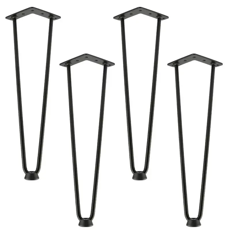 4Pcs/Set 20/30/50cm Iron Table Desk Legs Chair Laptop Hairpin Anti Slip Home Accessories For DIY Handcrafts HWC | Мебель