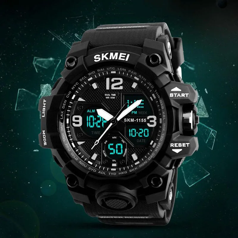 2021 Роскошные недорогие спортивные цифровые часы с большим датой мужские