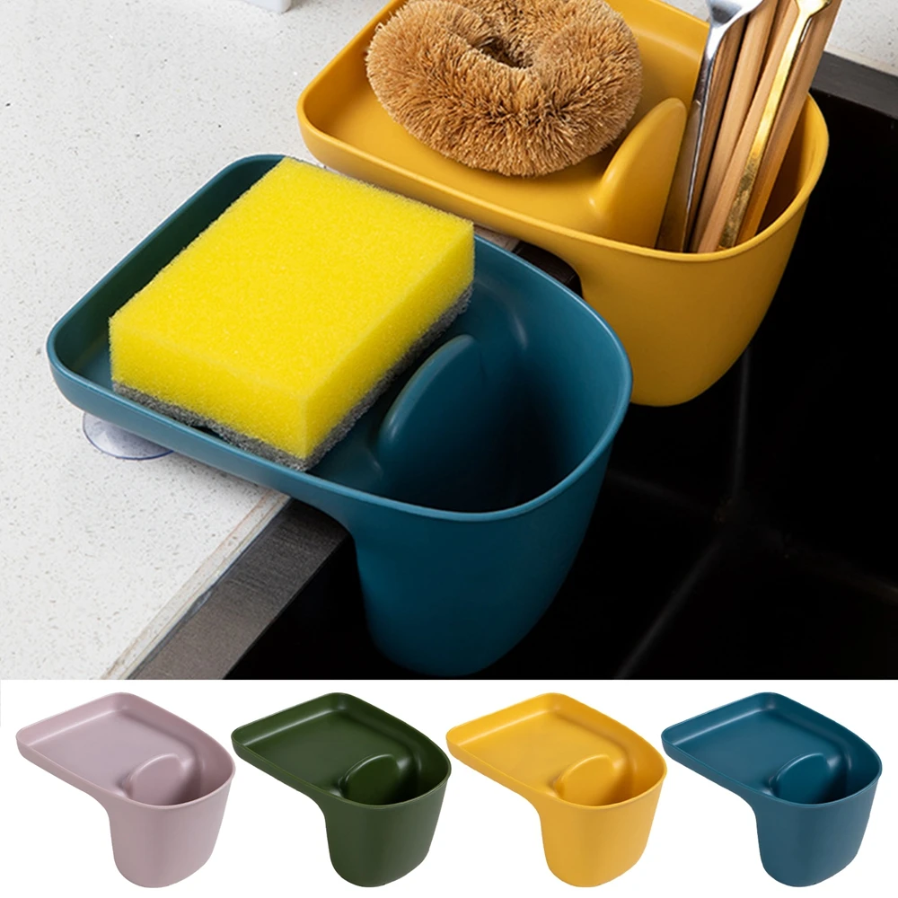 

Suction Sink Kitchen Storage Organizer Sponge Holder With Strong Suction Cups For Placing Sponges Scouring Pad