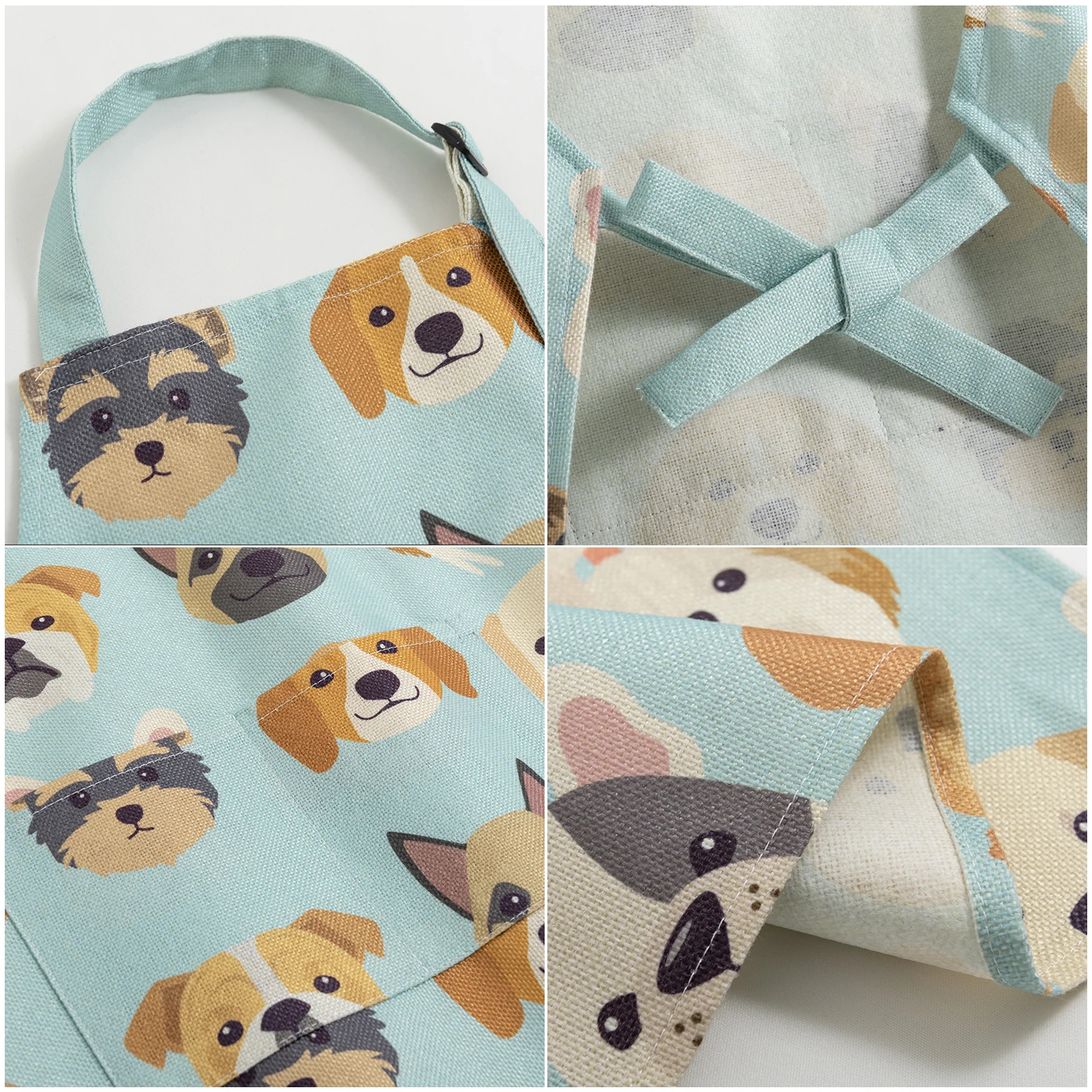 

Children's Apron Custom Logo Printing Cute Calligraphy Studio Overalls Anti-fouling Kindergarten Pottery Clay Class Clothing Pai