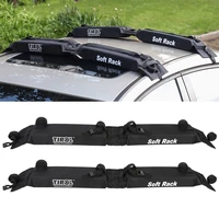 2pcs universal foldable car roof racks top luggage carrier rack carry load 60kg baggage 600d oxford car surf long roof rack pads
