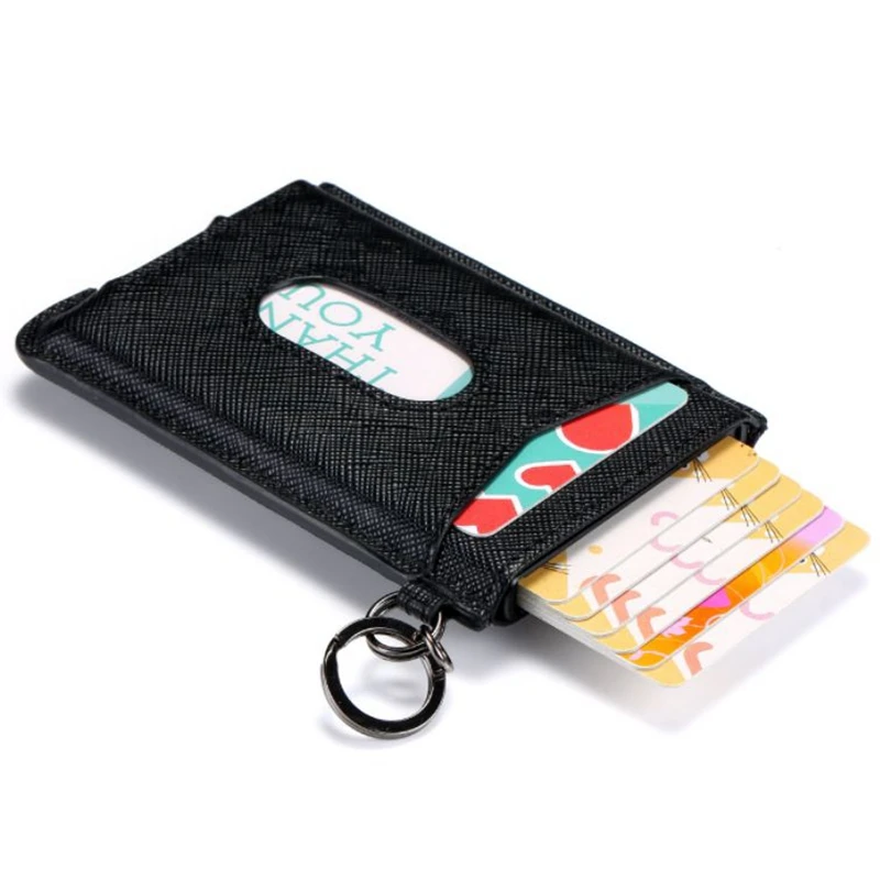 Genuine Cowhide Leather Business Smart Wallet RFID Card Holder Slim Anti-theft Security ID Holders Aluminum Box Pup Up Case | Багаж и