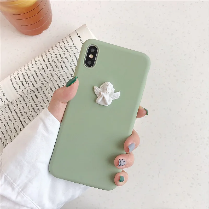 GlamPhone чехол трехмерный Амура ангел чехол для телефона для iPhone X XS Max XR Мягкий силиконовый чехол для iPhone 7 8 6 6s Plus чехол