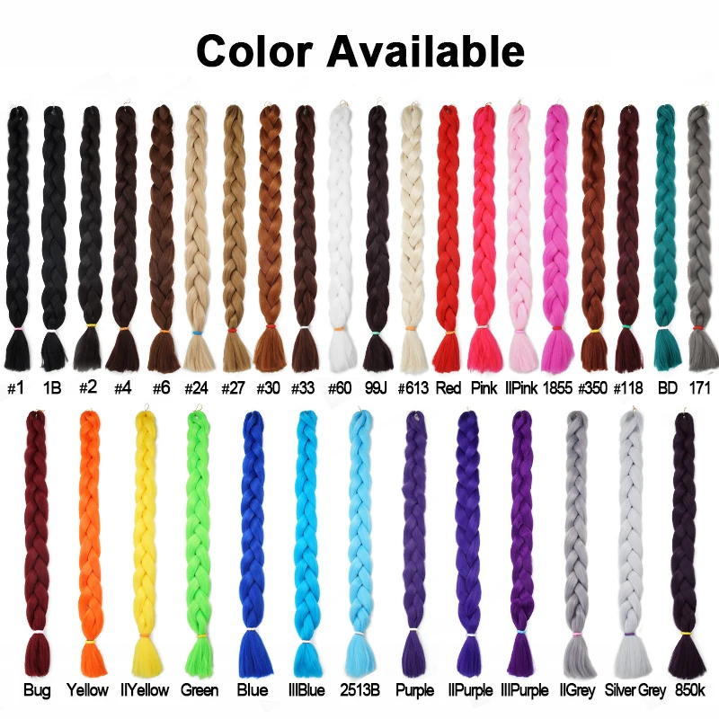 

165g Synthetic Xpression Jumbo Braiding Hair 82 Inch 165g/piece Pure Color Wholesale Box Twist Crochet Hair Extensions