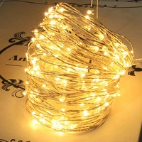 fairy lights copper wire led string lights garland christmas decoration for home room wedding new year decor usb battery powered