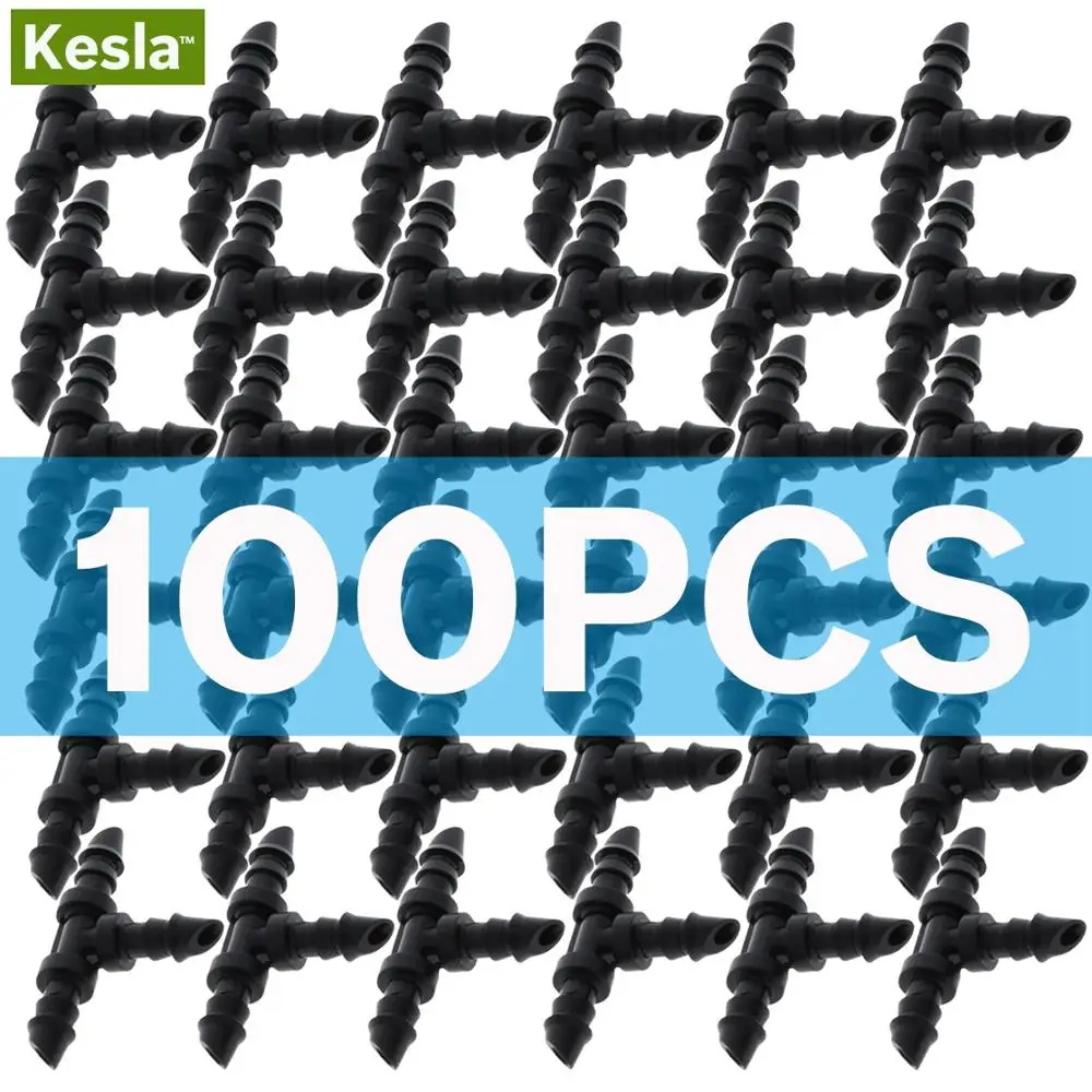 KESLA 25 100 шт. тройник с зазубринами 1/4 дюйма 3 ходовой соединитель для полива сада