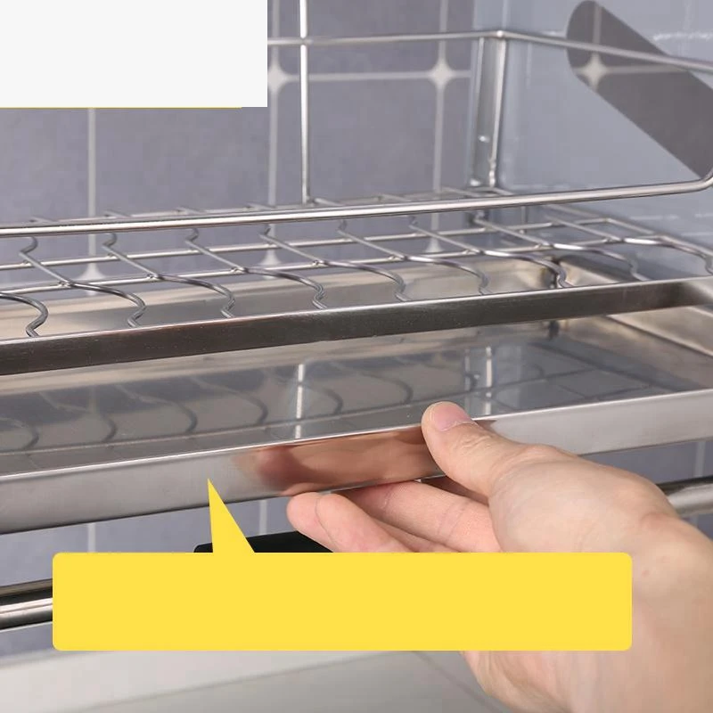cupboard drainer mutfak dish rack cestas para organizar stainless steel hanging organizer cocina kitchen cabinet storage basket free global shipping