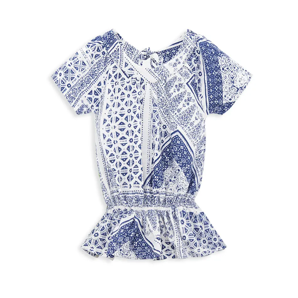 Детская футболка с фарфоровым принтом для девочек модная одежда Roupas Infantis Menino