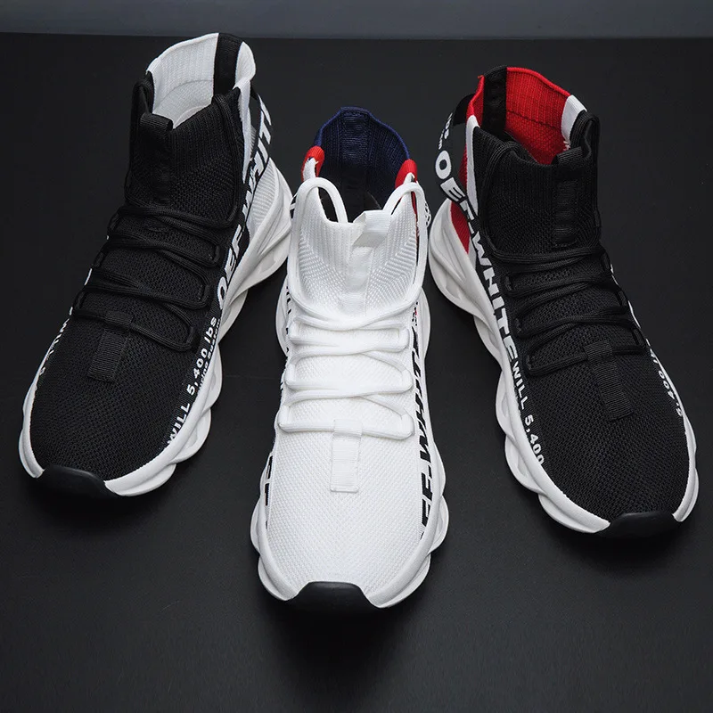 Кроссовки мужские высокие эластичные дышащие Повседневная модная обувь | Обувь