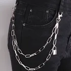 Новый 2-слойный металлический брелок, цепочка для ключей брюки с поясом, джинсовый кошелек, кольцо для ремня, зажим для мужчин, хип-хоп, ювелирные изделия