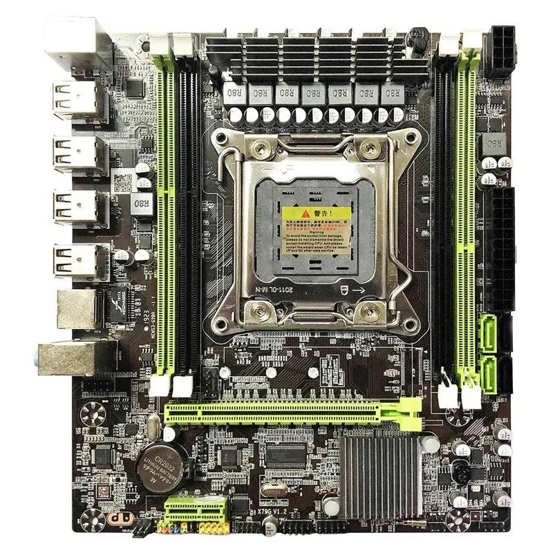X79 материнская плата Lga 2011 4xDdr3 двухканальный 64 Гб памяти Sata 3 0 Pci E 8Usb для