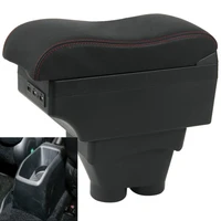 for peugeot 208 armrest box central store content with cup holder ashtray decoration products usb interfac