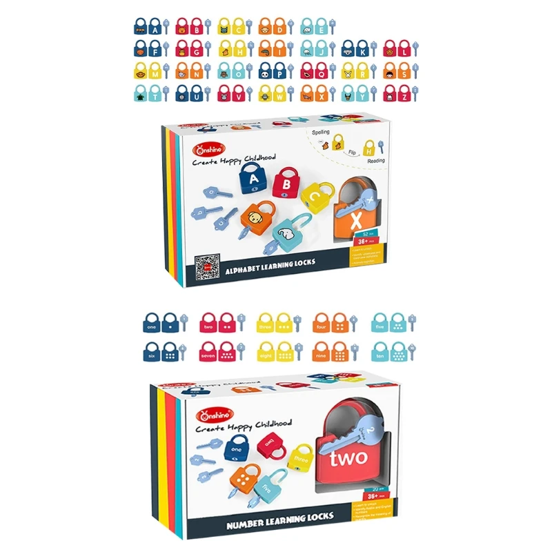 

1Pc Numbers Letters Matching Toy Montessori Numeric Locks Developmental Toys