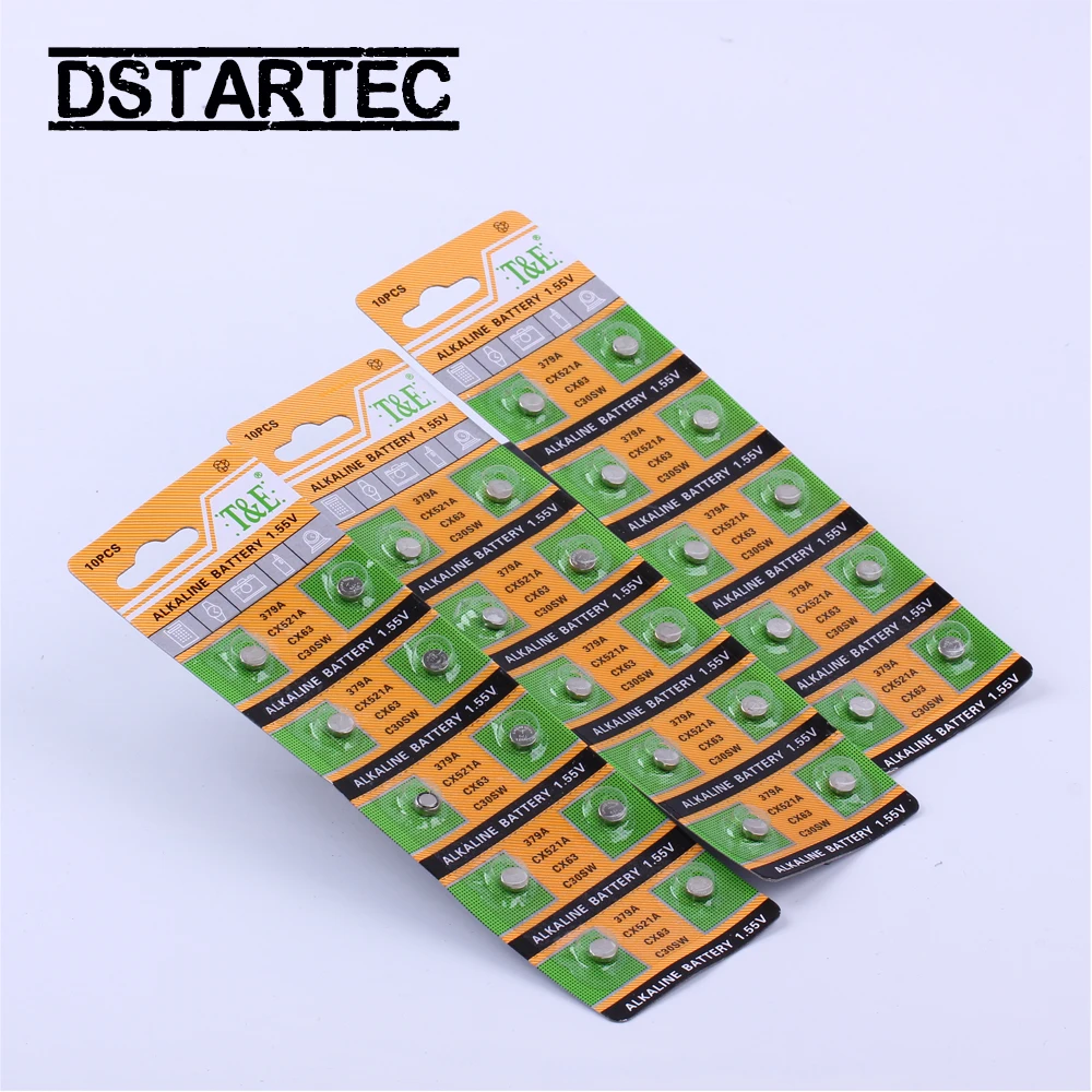 10 шт. кнопочная Батарея 1,55 V AG0 SR63 LR69 LR521 379A SR521SW GP379 D379 V379 V520 AG 0 щелочные батареи таблеточного батарейки-таблетки