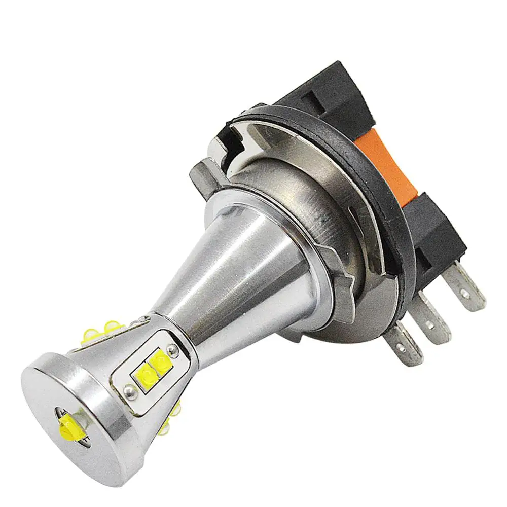 2 шт. 6 Вт H15 светодиодный КРИ чипы 9SMD 12V 24V высокой мощности белый 6000K лампы для авто