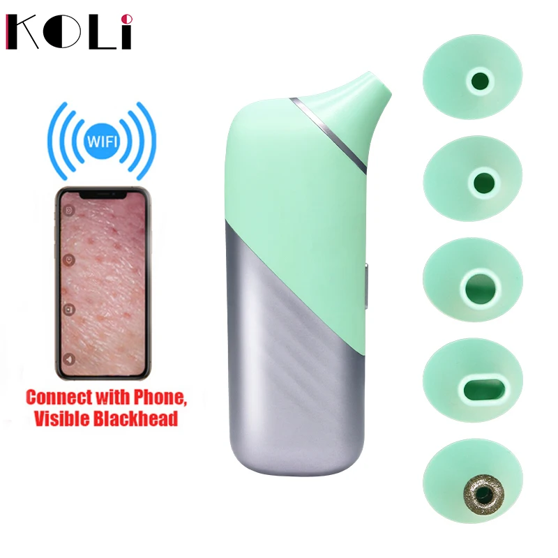 

KOLI Arrival Smart WIFI Visual Blackhead Remover Vacuum Suction Pore Cleaner Builtin 20X 5.0MP Camera Acne Removal Cleaning Tool