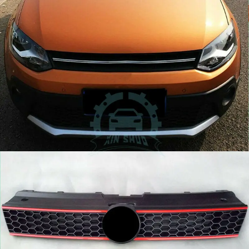 Передний бампер, капот решетки с красной крышкой для VW CROSS POLO Sporty 12-13uhd
