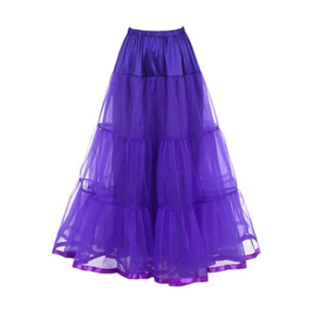 

HONGFUYU A Line Women Tulle Underskirt Floor Length Wedding Dress Petticoats 100cm Without Hoops Bridal Accessories M-XL 2021