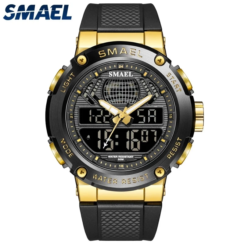 

Smael Military Sports Digital Watch for Men Waterproof LED Backlight Wristwatch Week Date Alarm Clock Relogio Masculino reloj