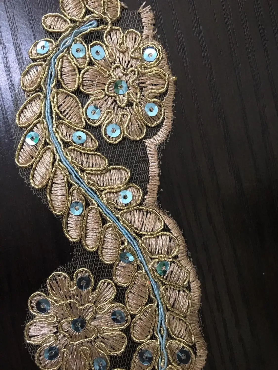 2 ярда/5 5 см золотые блестки кружева цветок аппликация отделка ручной работы diy