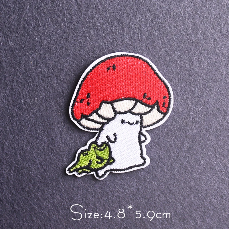

Diy Animal Patch Iron On Patches On Clothes Mushroom Applique Badge Patch Embroidered Patches For Clothing Sewing Cute Stripe