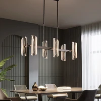 modern led chandelier lighting for living room bedroom restaurant kitchen pendant chandeliers black indoor suspension lamps