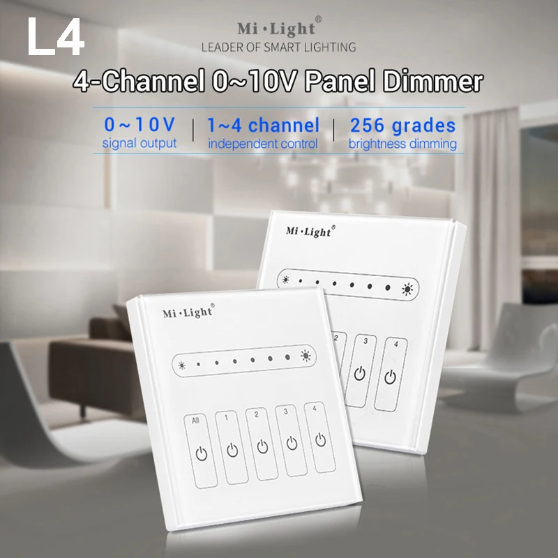 MiBOXER L1 L4 1CH 4 CH 0 ~ 10V светодиодный сенсорный Панель диммер LS4 0/1 10В дали затемняя