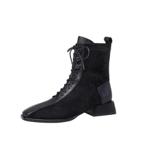 autumn winter new genuine leather women boots ankle riding boots warm female boots cowhide women shoes