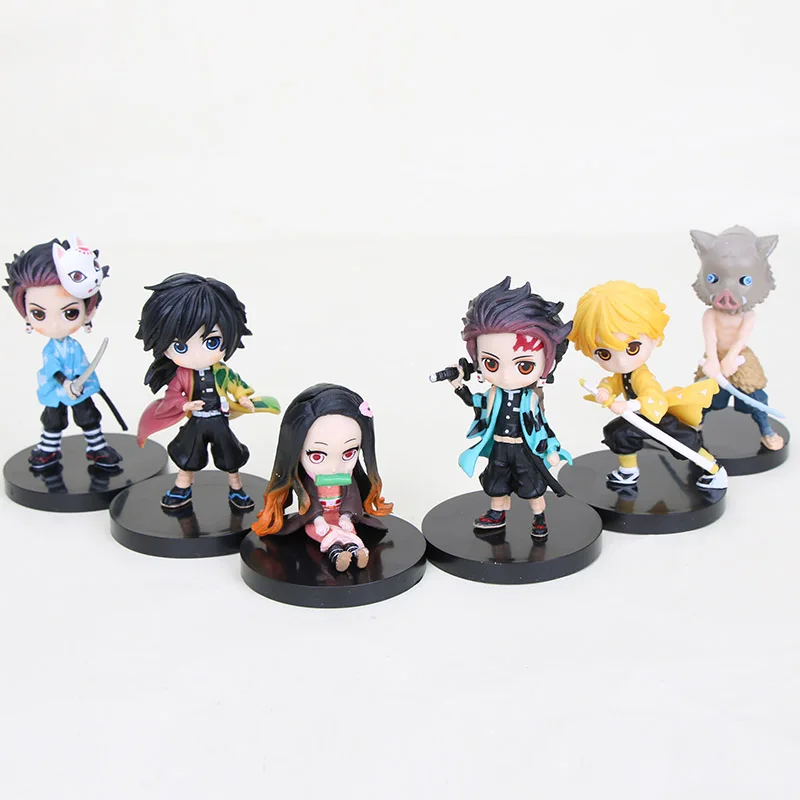 6 шт./компл. аниме демон убийца Kimetsu без Yaiba Q Posket камадо Tanjirou Nezuko Agatsuma игрушечных