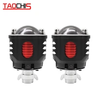 taochis 3 0 inch 15w single high beam lens with devil eyes led projector lens h4 h7 9005 9006 for headlights car light accessory