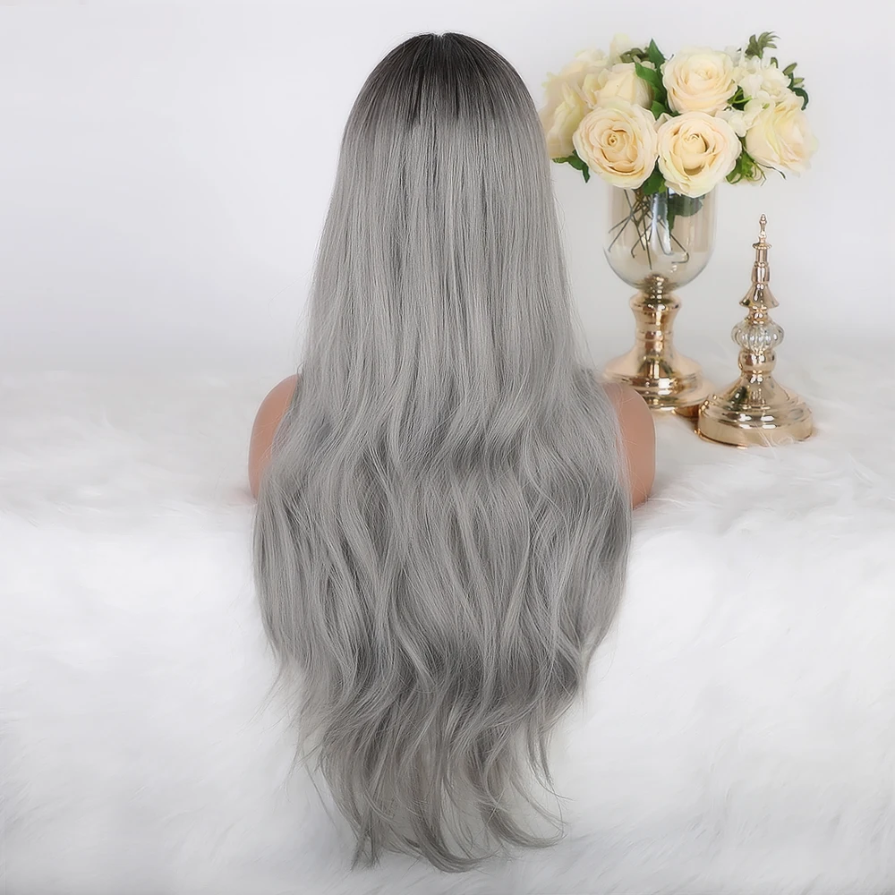Парик женский синтетический длинный с Омбре парик волнистыми волосами светлого