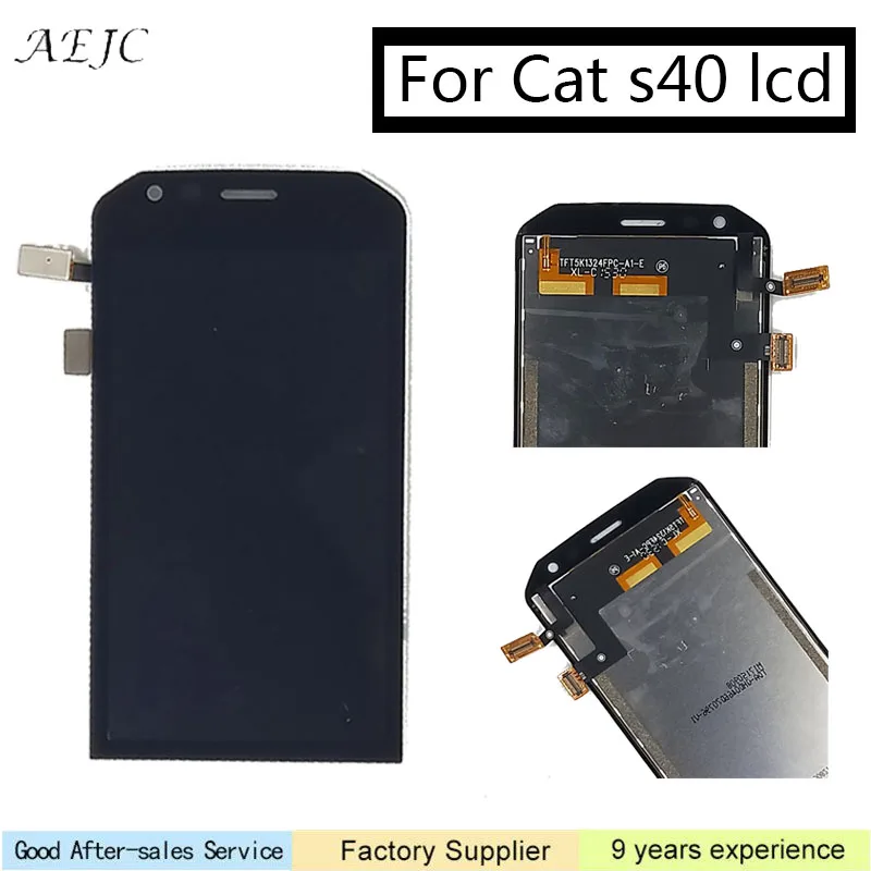Для гусеницы для CAT S40 дисплей ЖК-дисплей с сенсорным экраном дигитайзер сборка
