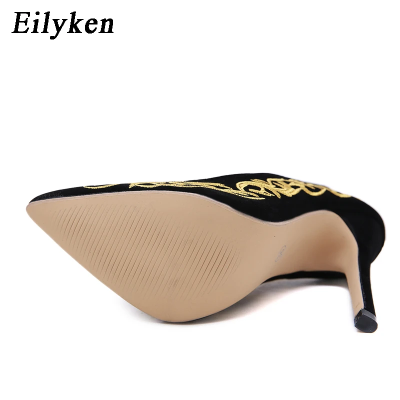 Eilyken/модные женские туфли-лодочки для торжеств и свадьбы; Новинка года; сезон весна-осень; пикантные туфли на высоком тонком каблуке с острым носком без застежки