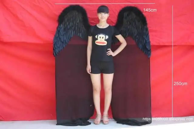 Красивые Крылья Белого Ангела и пера большие размеры сексуальные черные крылья