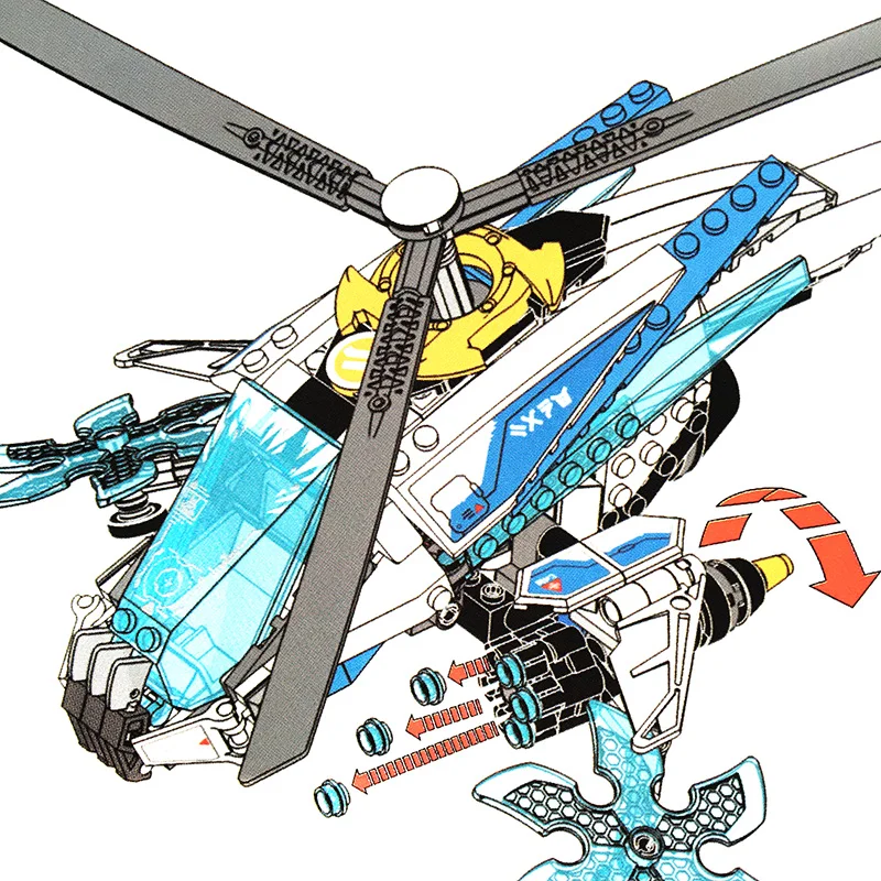 

New Ninjagoed ShuriCopter Spinjitzu Building Blocks Kit Bricks Classic Movie Ninja Model Kids Toys For Children gift 70673