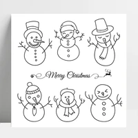 azsg funny snowman merry christmas clear stamps for diy scrapbookingcard makingalbum decorative silicone stamp crafts
