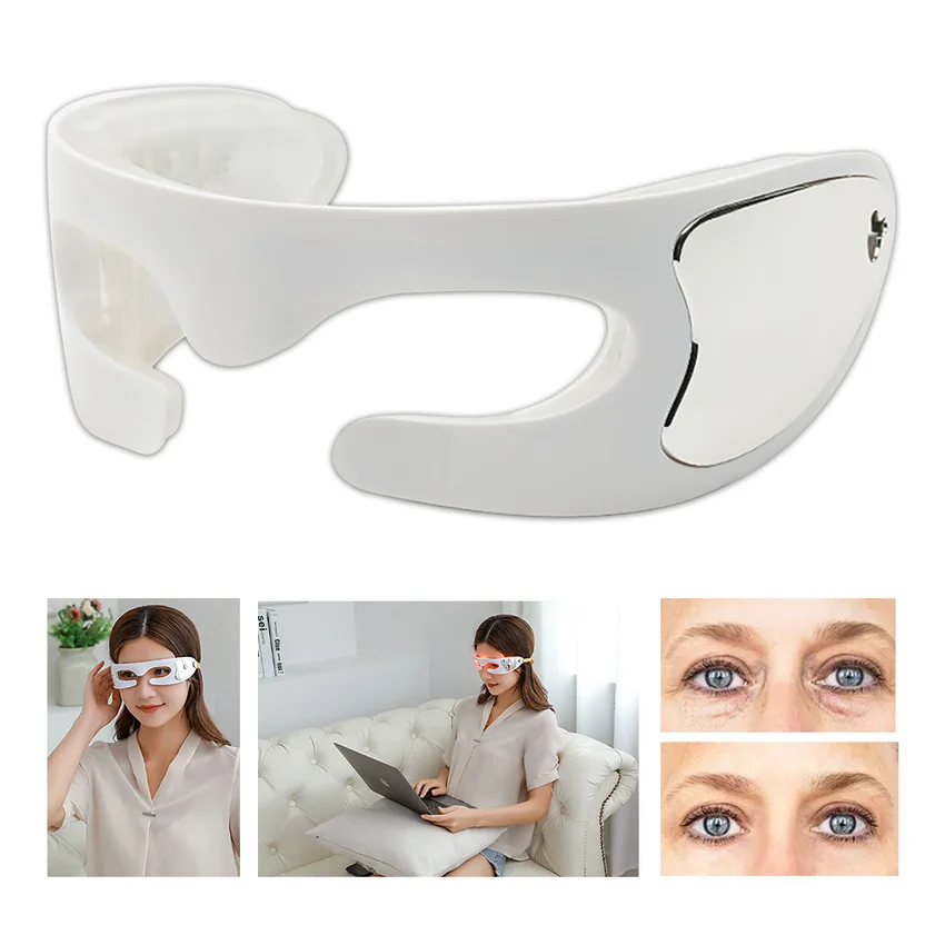 

Electric Vibration Eye Massager Hot Compress Led Light Therapy Glasses EyeCare Wrinkle Fatigue Relieve Vibration Massage Machine