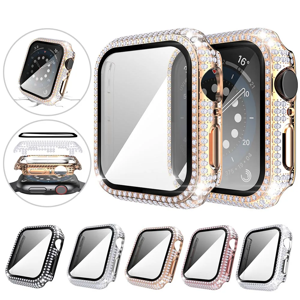 

Чехол для Apple Watch Series 6 SE 5 4 44 мм 40 мм, защитный чехол из поликарбоната для Iwatch 3 2 1, 38 мм 42 мм, аксессуары