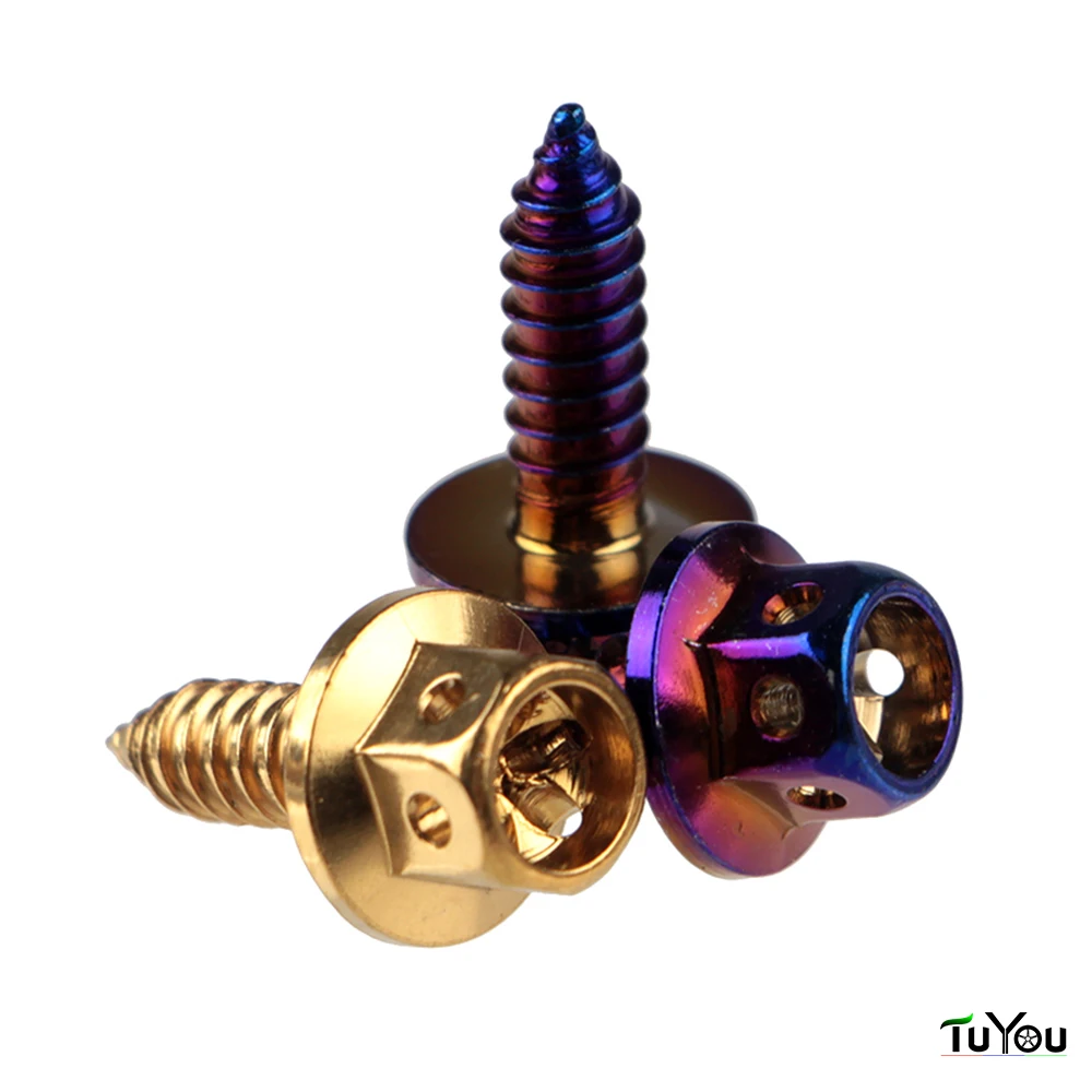 

10pcs Blue plated color Gold-plated screw cross head self-tapping 304 Stainless Steel M4*15mm Phillips Mushroom Head Wood Screw