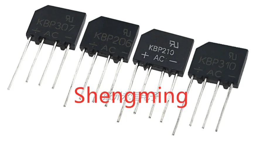 100 шт. выпрямительный мост KBP206 KBP210 KBP307 KBP310 KBP406 KBP410 | Электронные компоненты и