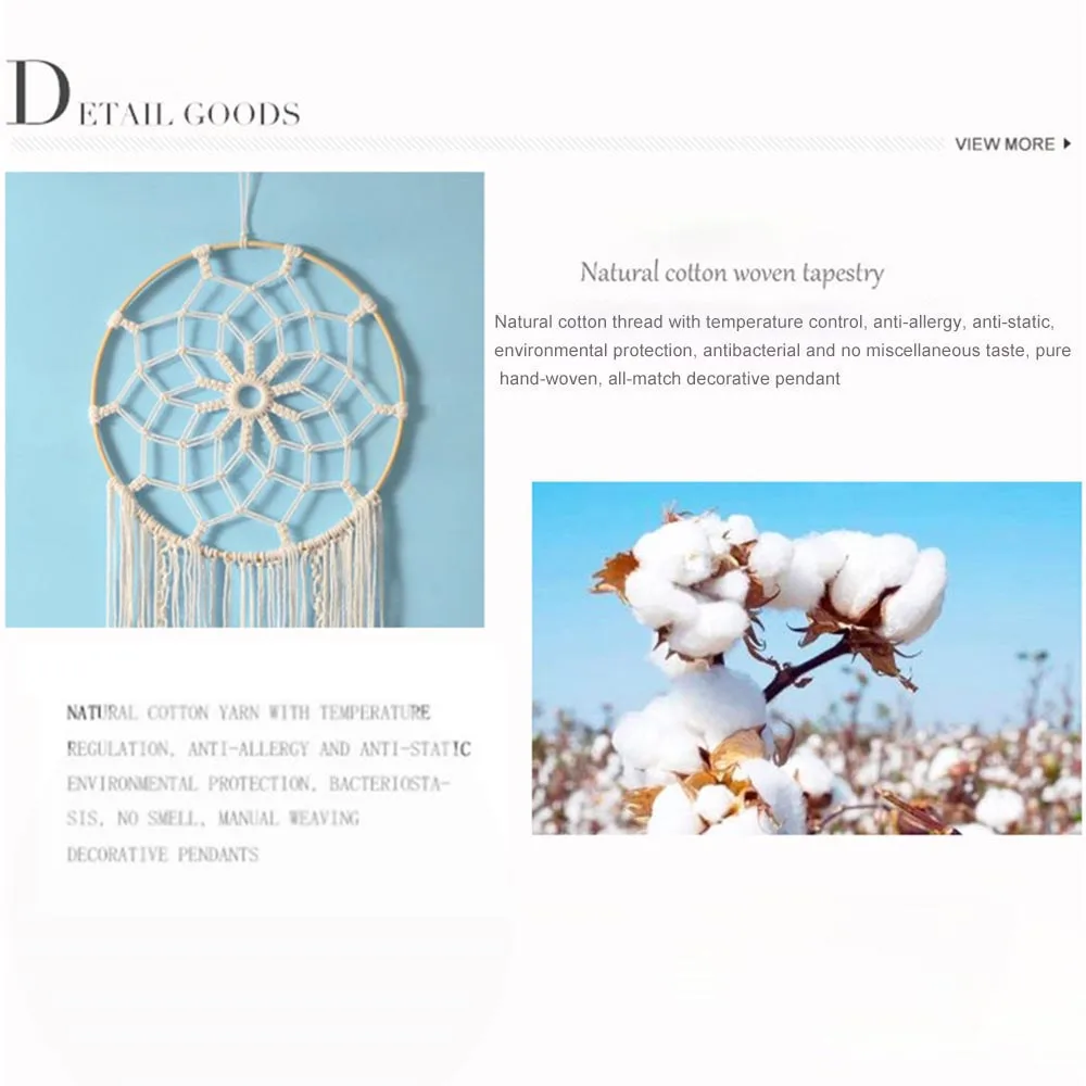 

Macrame Dream Catcher Boreal Europe Style Room Decoration Boho Room Decor Girls Kids Room Nursery Gifts