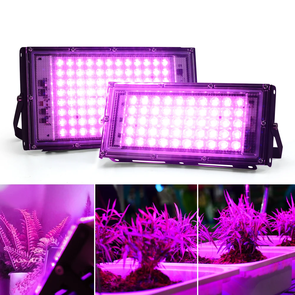 

LED Grow Light Phyto Lamp 220V plantas LED Full Spectrum Floodlight Indoor Outdoor Greenhouse Plant Hydroponic Plant Spotlight