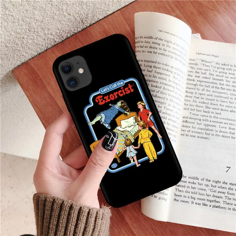 T7928 Funny Halloween Satan Vintage Let's Summon Demons Graphic Black silicone Phone Case For iPhone XR X XS 11 Pro Max 8 7 6 6S Plus - Цвет: T7928
